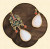 Cloisonne White Jade Earrings