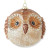 Round Owl Mercury Glass Ornament