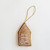 Embroidered Gingerbread House Ornament (2.5"L x 0.75"W x 4"H)