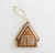 Embroidered Gingerbread House Ornament (4"L x 1"W x 4.5"H)