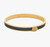Skinny Pave Button Black & Gold Enamel Bangle