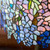 Wisteria Blue Stained Glass Tiffany Style Table Lamp