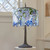 Wisteria Blue Stained Glass Tiffany Style Table Lamp