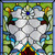 Alice Flower and Vine Stained Glass Window Panel
