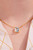 Butterfly Aquamarine Gold Necklace