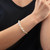 Dancing Crystals & Pearls Gold Bracelet