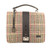 Fiona Tweed Handbag - Beige & Green Houndstooth