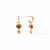 Rainbow Duo Hoop & Charm Earring - Pink Dawn