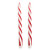 Red & White Twist Taper Candles - Set of 2
