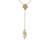 18K Gold Vermeil Blossom Cluster with Pearl Drop Necklace
