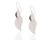 Sterling Silver Double Brushed Leaf Earrings