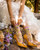 Heart Floral Sheer Crew Sock