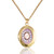 Vintage Light Lavender Crystal Locket Necklace