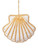 Gold Scallop Shell Embroidered Ornament