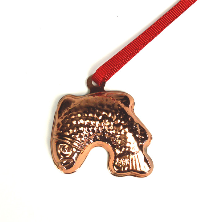 copper cake mold ornament