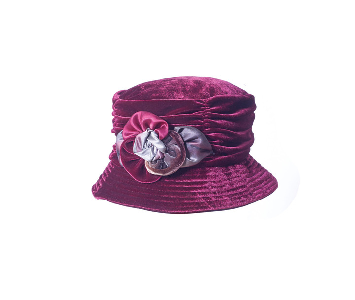 Velvet Crusher Hat - Burgundy Velvet Crusher Hat - Burgundy