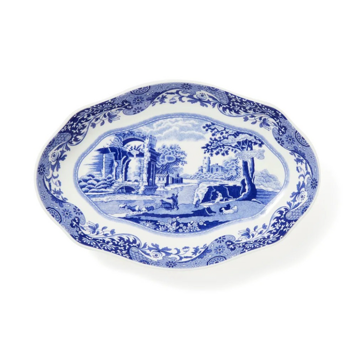 Spode Blue Italian Pickle Dish