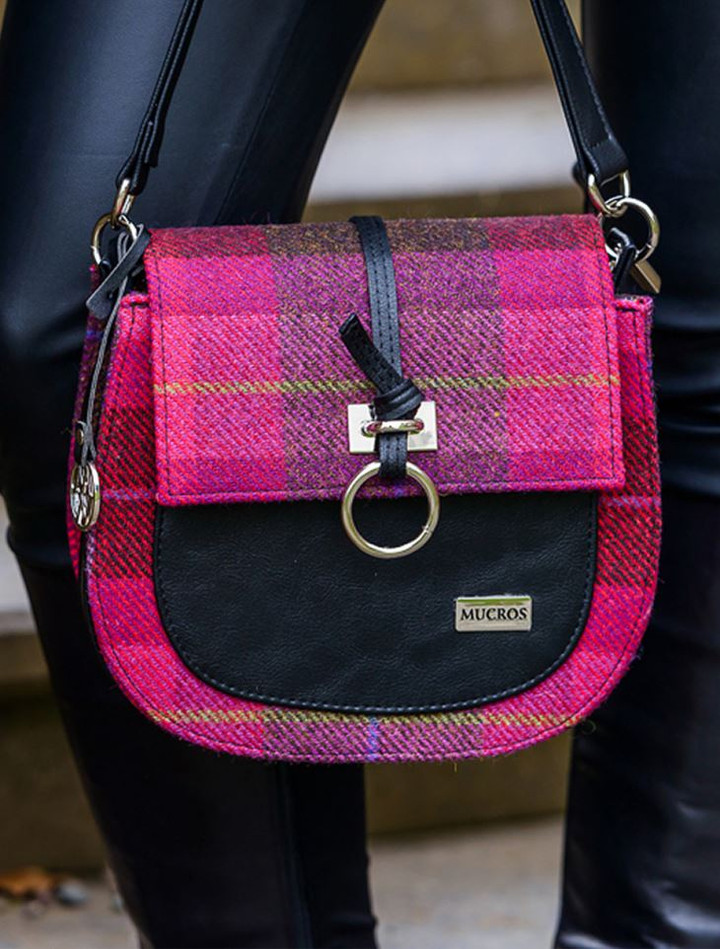 Grace Tweed Handbag - Fuchsia