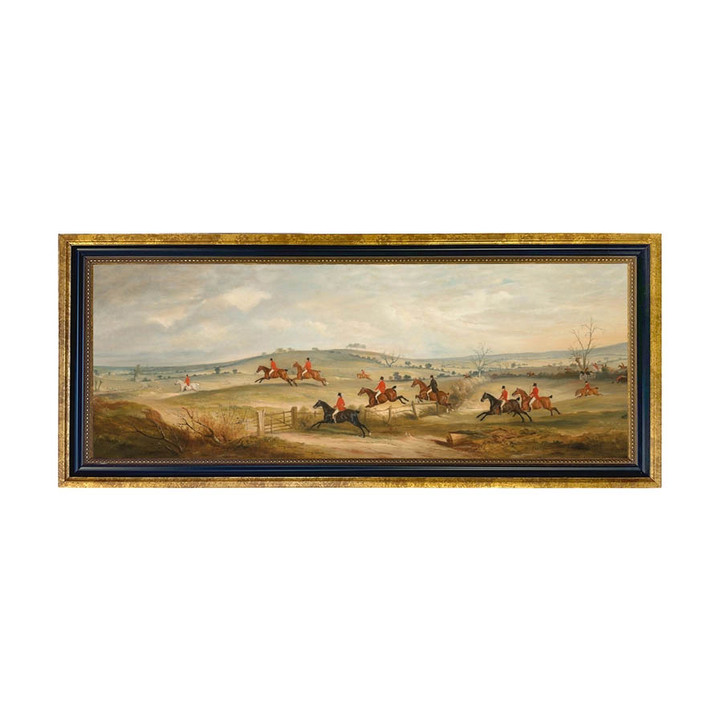 Framed Print - Quorn Hunt in Full Cry Fox Hunt Scene