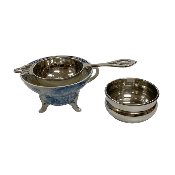 Nickel Plated Tea Strainer - Handled