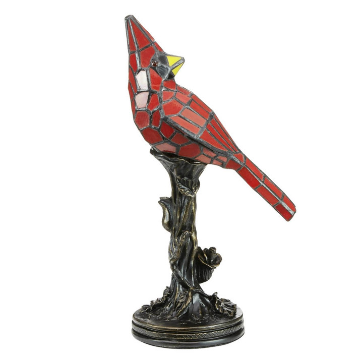 Cardinal Stained Glass Accent Lamp