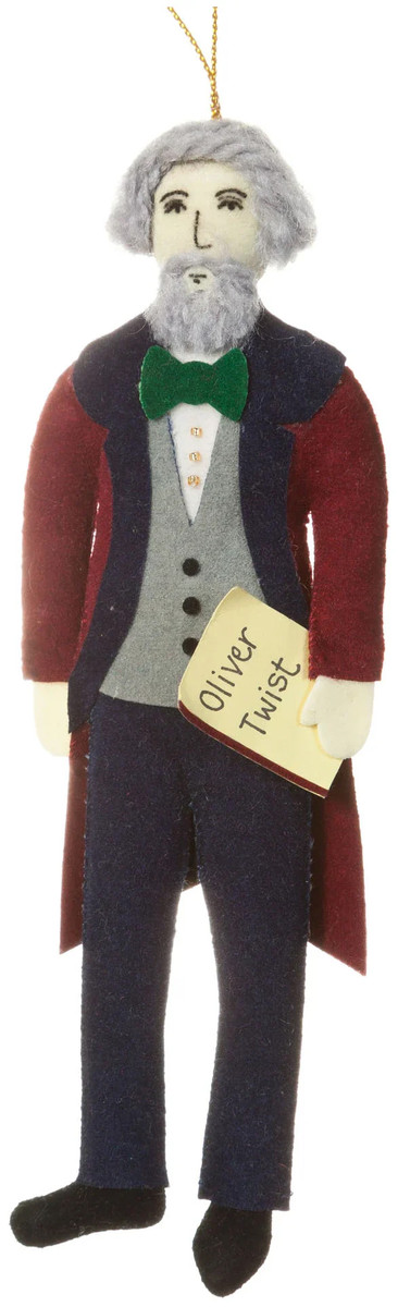 Charles Dickens Embroidered Ornament