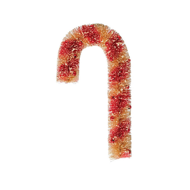 Sisal Bottle Brush Candy Cane Decoration