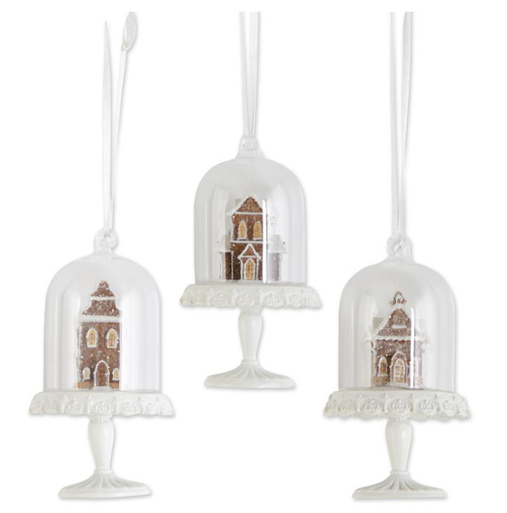 Gingerbread House Cloche Ornament