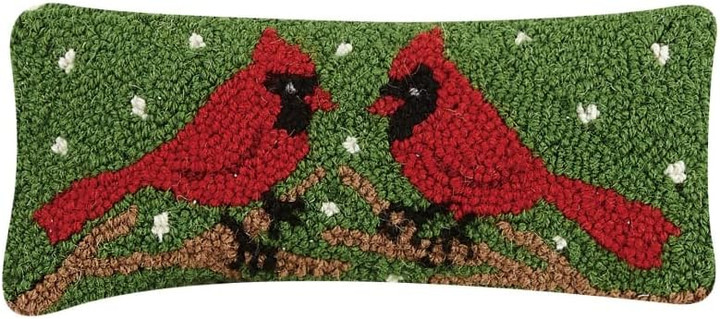 Green Cardinals Hook Pillow Green Cardinals Hook Pillow