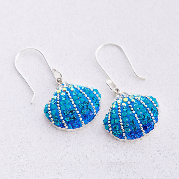 Ocean's Cry Seashell Drop Earrings