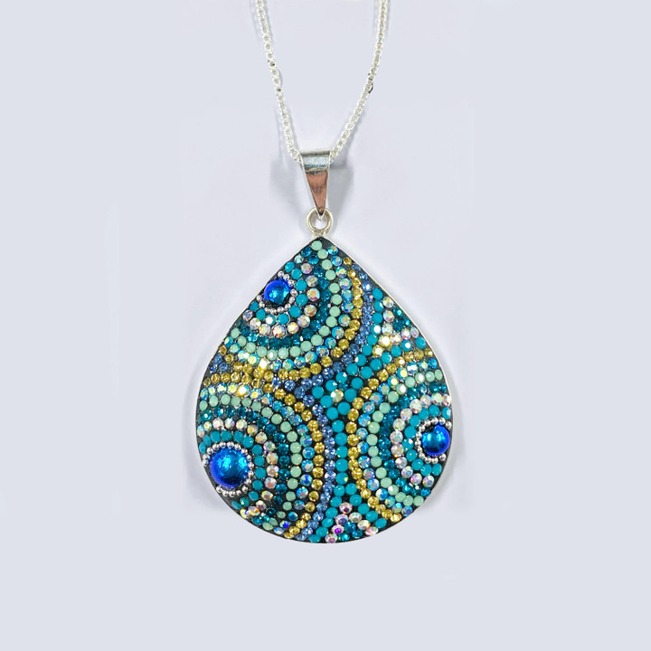 Ocean's Cry Dew Drop Pendant Necklace