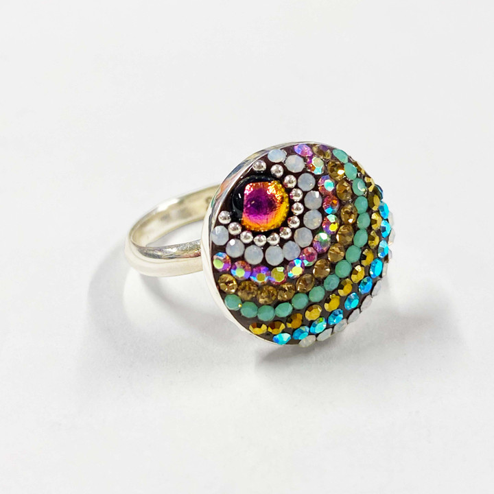 Mosaic Brilliant Moon Ring