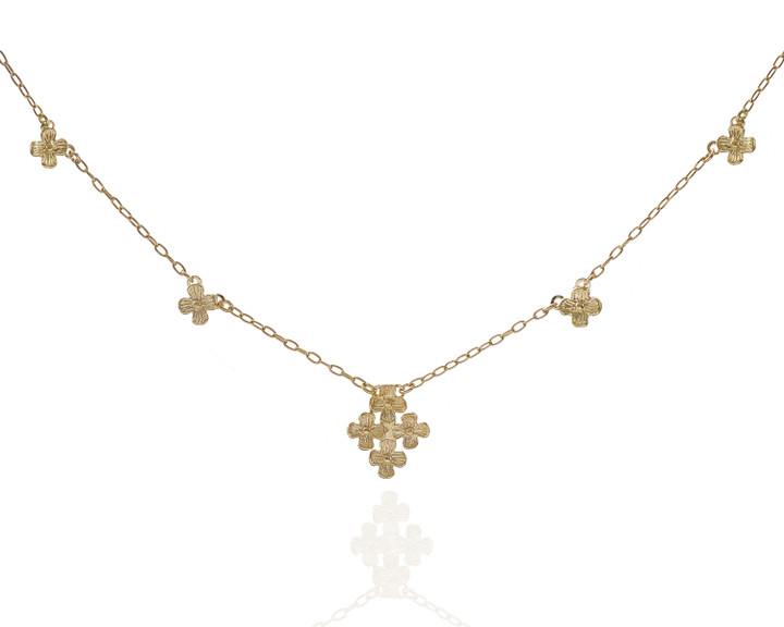 18K Gold Vermeil Blossom Drop Necklace