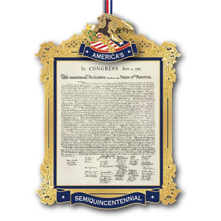 Official Commemorative Ornament of America’s 250th Anniversary – Declaration of Independence