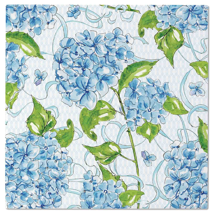 Blue Hydrangea Ceramic Trivet