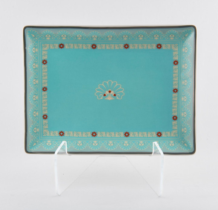 The Breakers Blue Shell Mosaic Bone China Tray