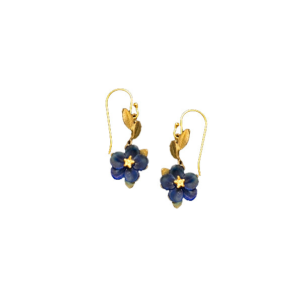 Blue Violet Wire Earrings