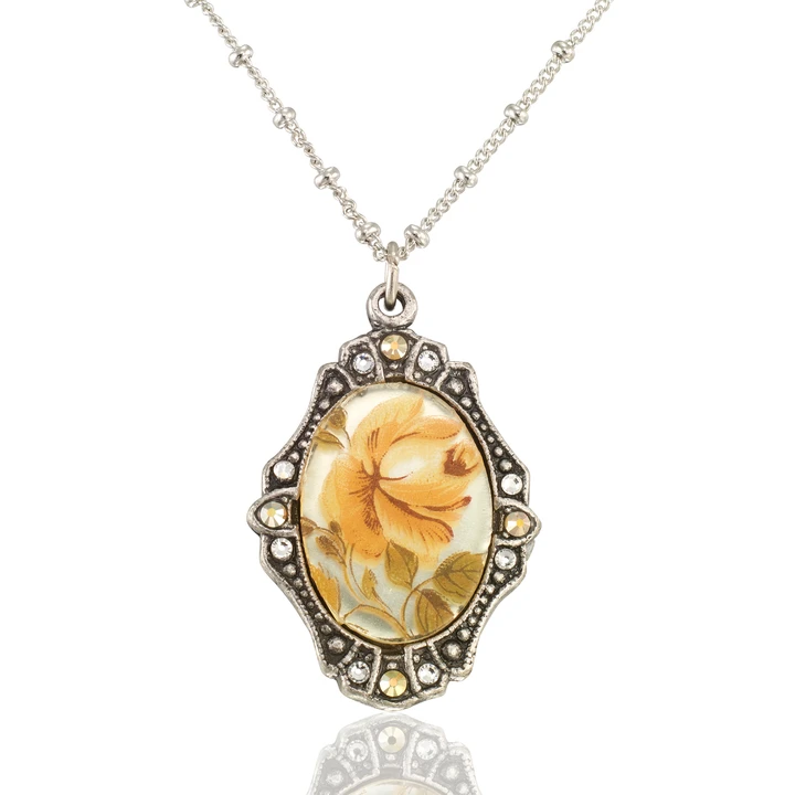 Anne’s Vault Forever Floral Pendant Necklace - Daffodil