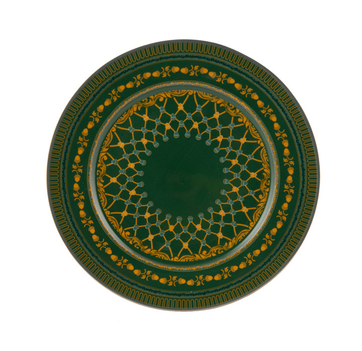 Breakers Green Acorn Bone China Dessert Plate