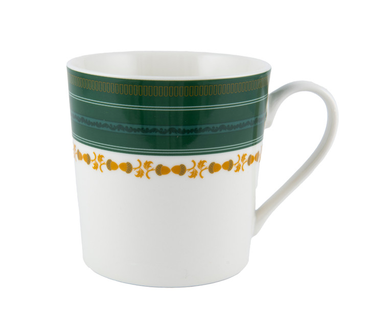 Breakers Green Acorn Bone China Mug