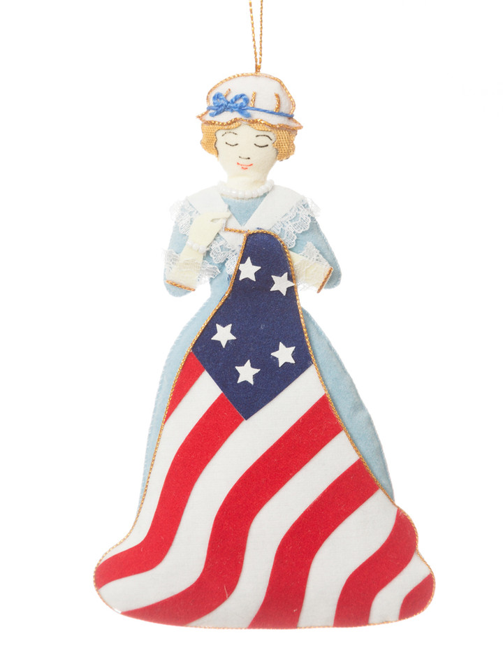 Betsy Ross Embroidered Ornament