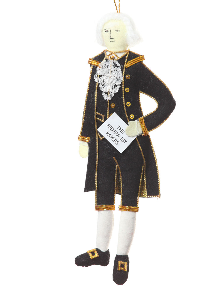 Alexander Hamilton Embroidered Ornament