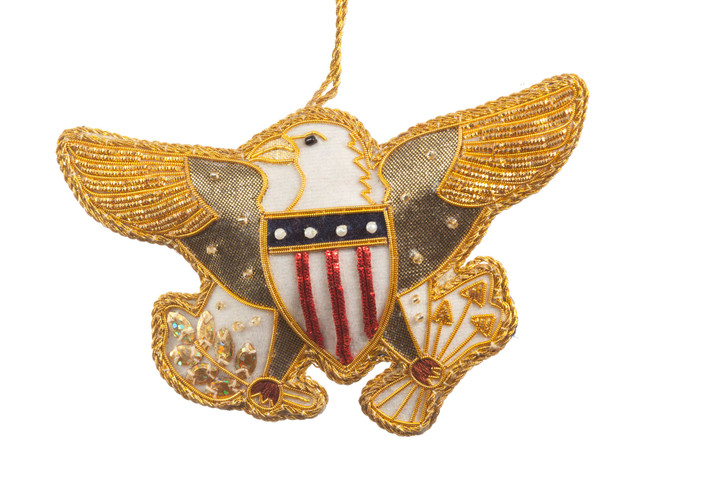 American Bald Eagle Embroidered Ornament