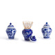 Blue and White Ginger Jar Toothpick Holder