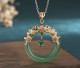 Flower Ring Chalcedony Necklace