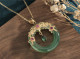 Flower Ring Chalcedony Necklace