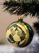 Hand-Painted Acorn Glass Ornament (Green)