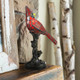 Cardinal Stained Glass Accent Lamp