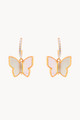 Butterfly Mother of Pearl Drop Earrings