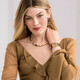 Tri-Color Precious Nature GeoCUBE Necklace